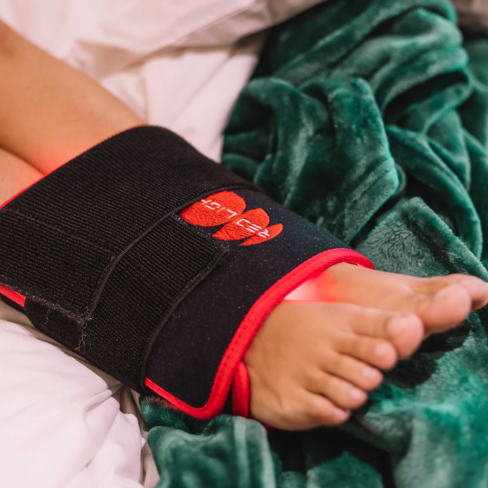 Easy to use PainGo Pad red light therapy for sore ankles
