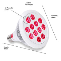 670nm red light therapy bulb for eyes sizes